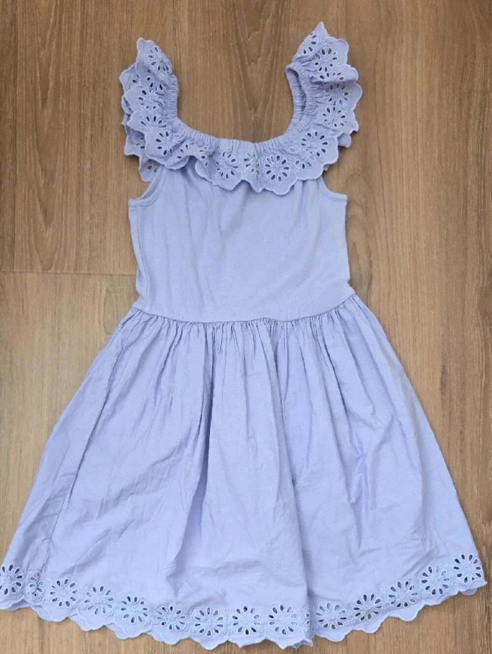Gap Kids Girls Light Lavender Eyelet Ruffle Dress. Size L(10)